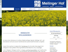 Tablet Screenshot of meilinger-hof.de